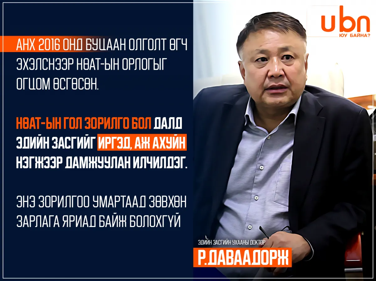 Р.Даваадорж: НӨАТ-ын бүртгэлийн зорилгыг орхиод зөвхөн зарлага гэж ярих нь буруу