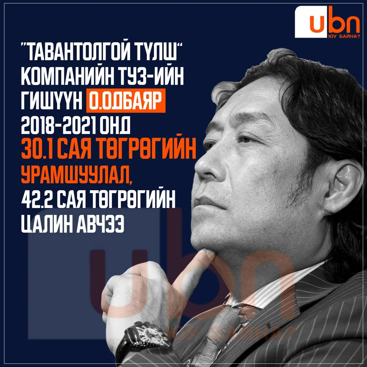СОНСГОЛ: О.Одбаяр өөртөө 30.1 сая төгрөгийн урамшуулал олгож, 42.2 саяын цалин авчээ