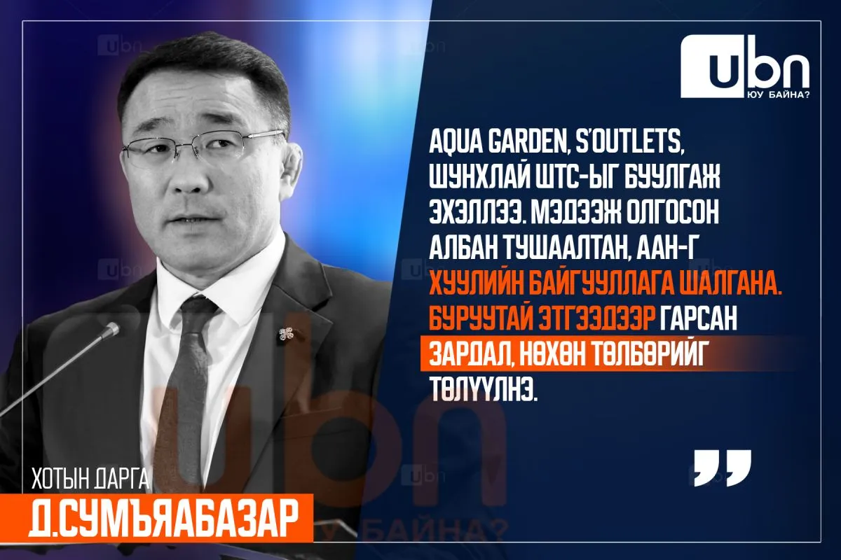 Д.Сумъяабазар: Буруутай этгээдээр гарсан зардал, нөхөн төлбөрийг төлүүлнэ