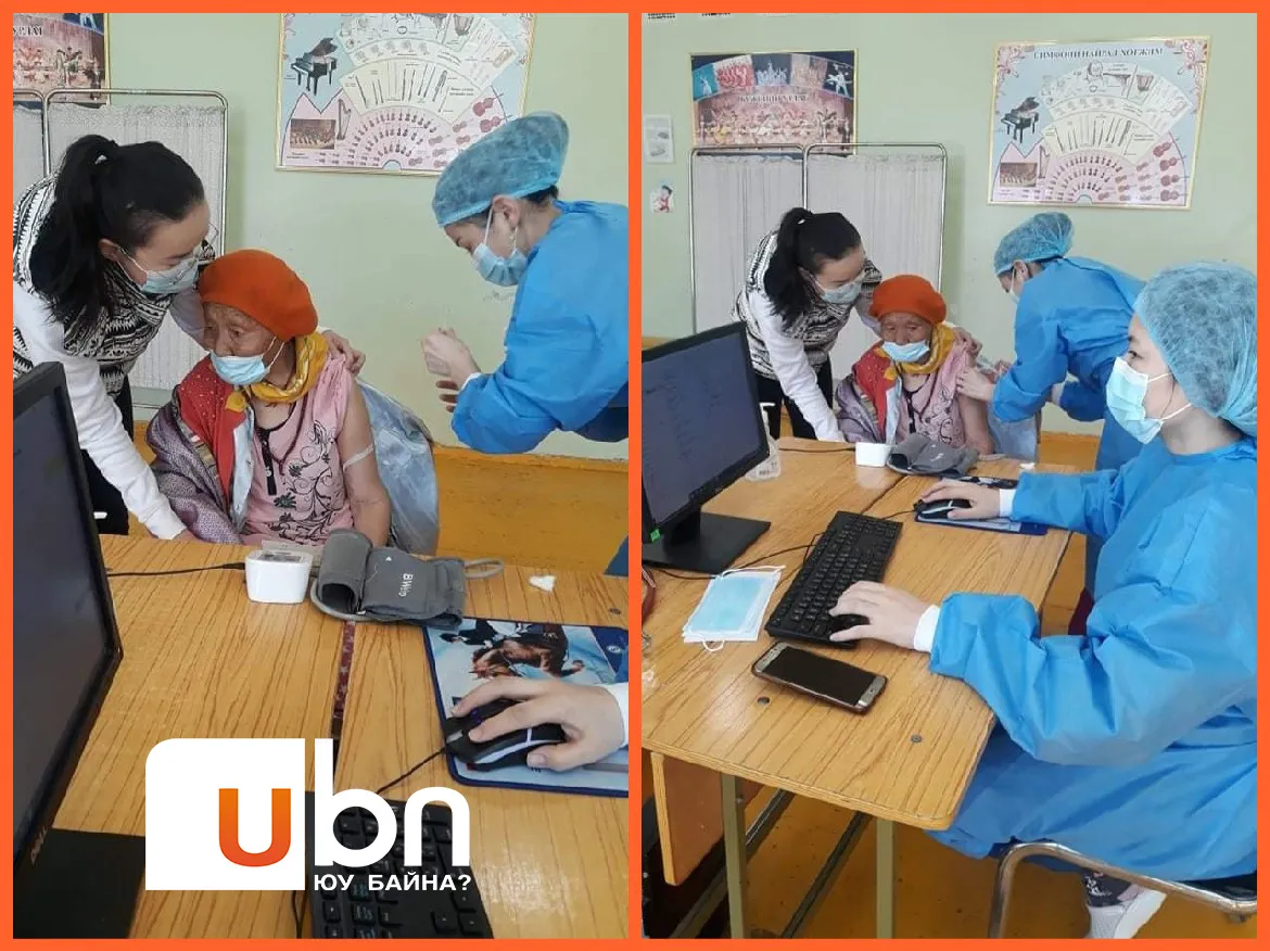 ЭЕРЭГ: Дархан-Уул аймагт 101 настай буурай өөрийн биеэр очиж вакциндаа хамрагджээ