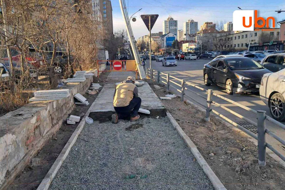 Таван байршилд явган хүний зам шинэчлэх ажил үргэлжилж байна
