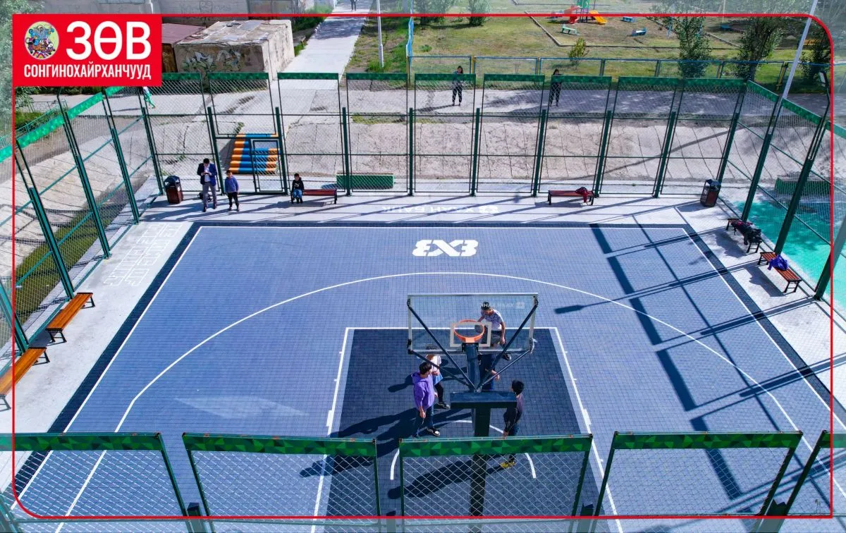 СХД-ийн 12 дугаар хороо 3x3 сагсан бөмбөгийн талбайтай боллоо