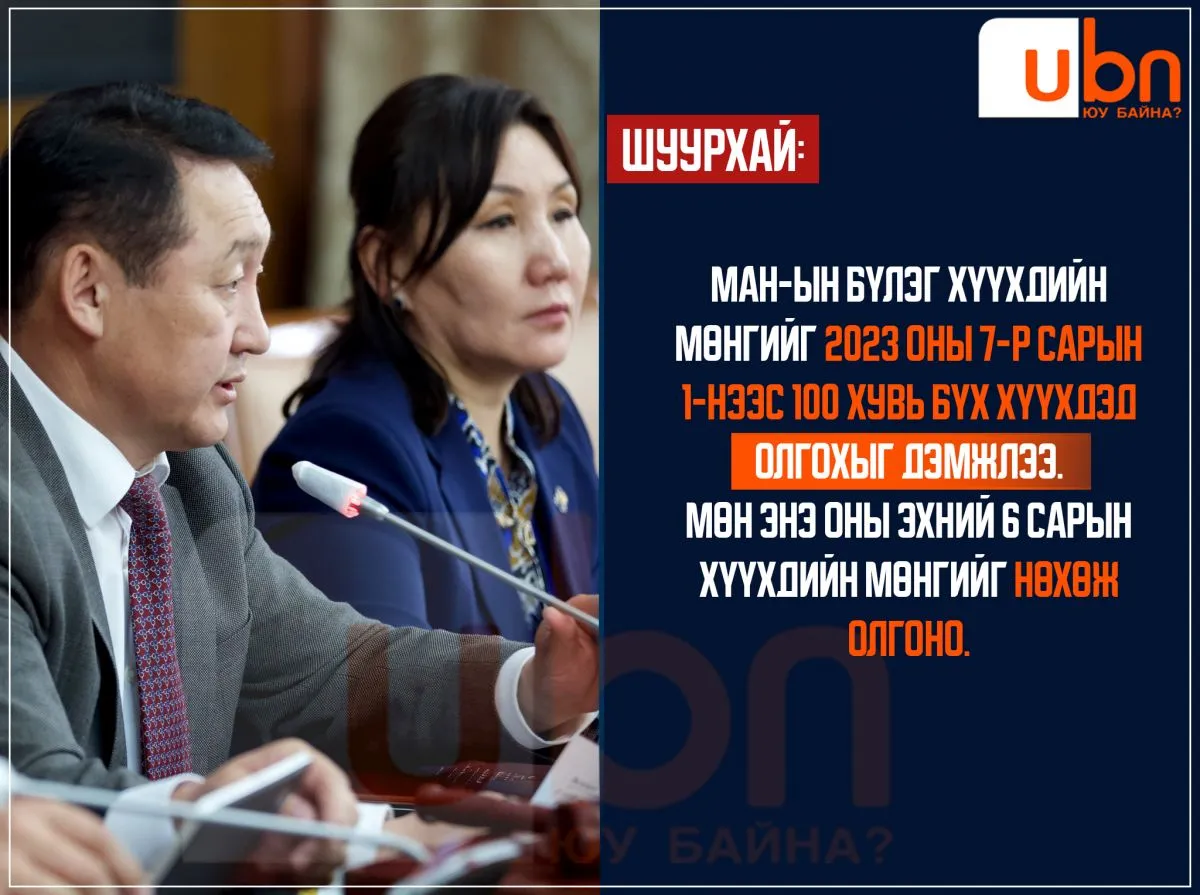 МАН: Хүүхдийн мөнгийг ирэх долоодугаар сарын 1-нээс 100 хувь олгож, хасагдсан хүүхдүүдийн мөнгийг нөхөж олгохыг ДЭМЖЖЭЭ