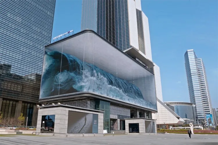 Сөүлийн Гангнам дүүрэгт асар том 3D долгионыг бий болгожээ