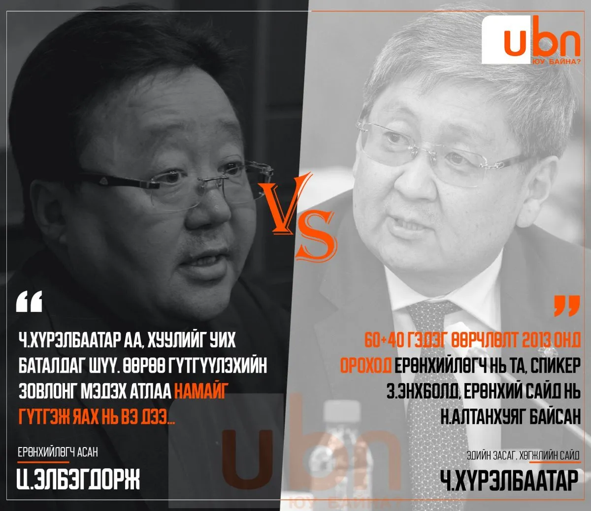 ДУЭЛЬ: Ч.Хүрэлбаатар VS Ц.Элбэгдорж /хөрөнгө оруулалтын тухай хууль/