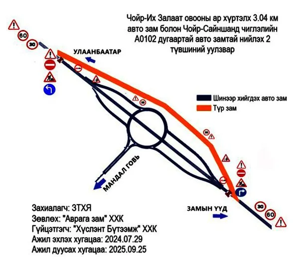 Улаанбаатар-Замын Үүд чиглэлд түр замаар зорчуулахаар болжээ